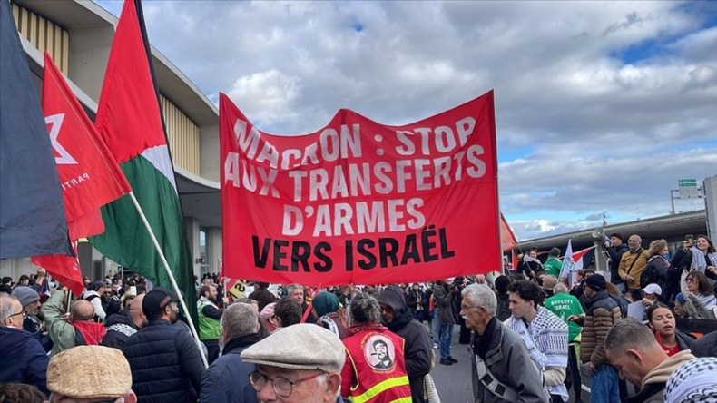 France: Manifestation contre les livraisons d’armes et de composants à usage militaire vers Israël