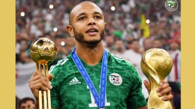 ياسين براهيمي في طريقه للمشاركة في بطولة كأس العرب 2025 بقطر