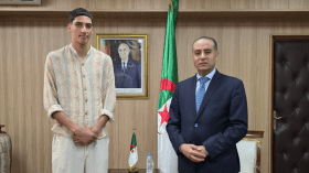 الوزير صادي يستقبل البطل الصاعد يونس عياشي