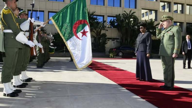 الفريق أول شنقريحة يستقبل وزيرة الدفاع وقدماء المحاربين لزيمبابوي