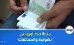 منحة 750 يورو شروط واضحة ومخالفات قائمة