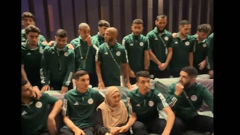 لاعبو “الخضر” يستضيفون أكبر مشجعة جزائرية في كأس العرب 2025 (فيديو)