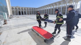 تمرين ميداني للأمن والحماية المدنية في جامع الجزائر (صور)