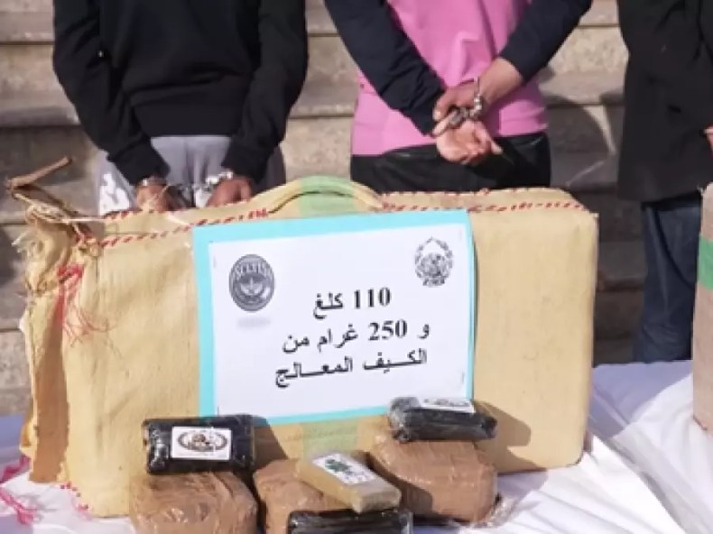 Saisie de plus d’un quintal de kif traité en provenance du Maroc