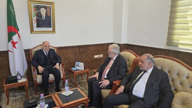 بلمهدي يستقبل عميد جامع باريس الكبير