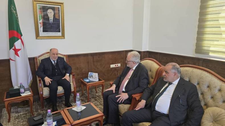 بلمهدي يستقبل عميد جامع باريس الكبير