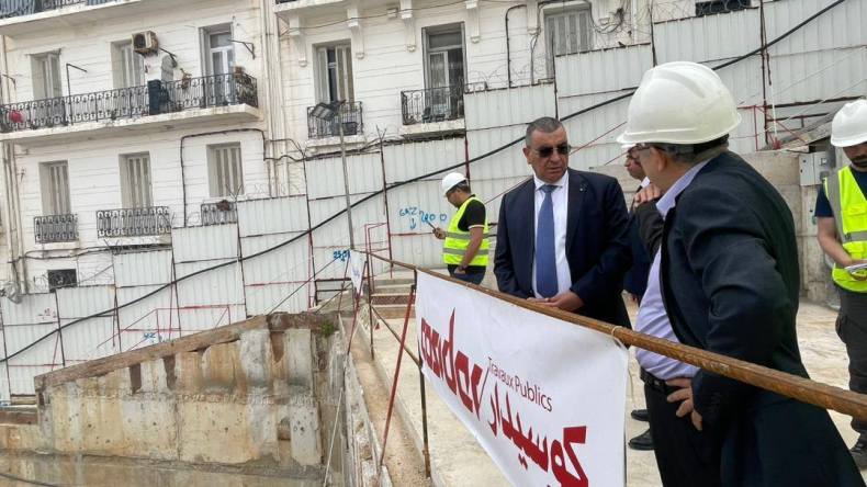 جلاوي في زيارة مفاجئة لمشروع توسعة الميترو بباب الوادي