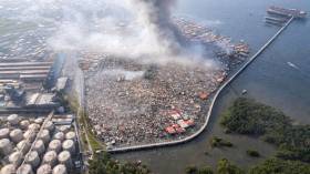 ماليزيا.. حريق ضخم يلتهم 200 منزل ويشرد المئات (فيديو)  