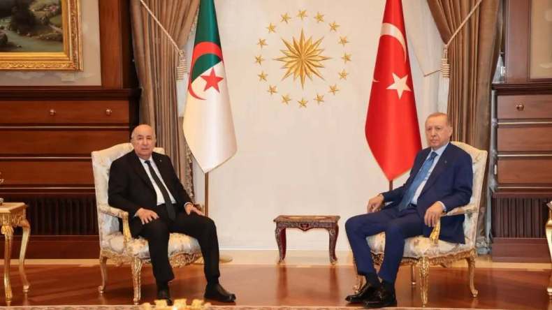 الرئيس تبون يجري محادثات مع نظيره التركي أردوغان