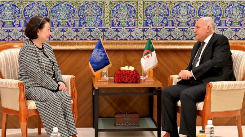 عطاف يتباحث مع الأمينة العامة للمنظمة الدولية للوساطة
