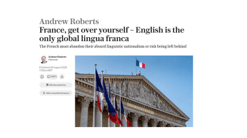 كفاكِ تعالياً يا فرنسا…فالإنجليزية وحدها لغة العالم