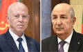 الرئيس تبون يجري مكالمة مع نظيره التونسي