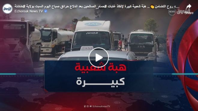 خنشلة: هبّة شعبية كبيرة لإنقاذ غابات حمام الصالحين بعد اندلاع حرائق صباح اليوم السبت