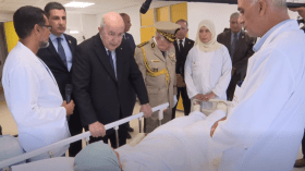 الرئيس تبون يتفقد مصابي الحرائق بمستشفى الحروق الكبرى بزرالدة