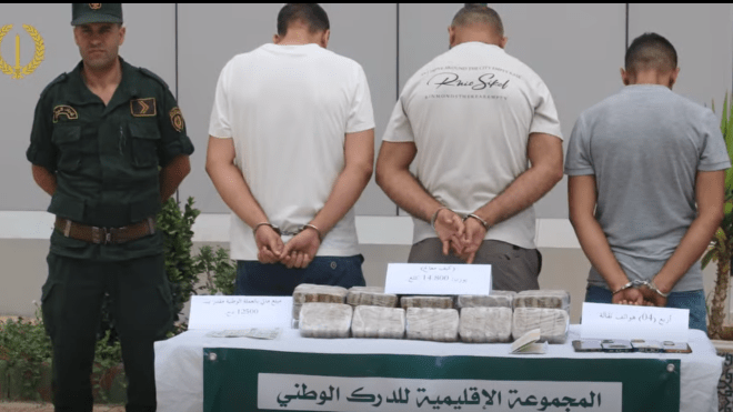 بالفيديو.. حجز أزيد من 14 كلغ من الكيف المعالج بتلمسان