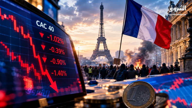 الأسهم الفرنسية تتراجع وسط تصاعد الاحتجاجات