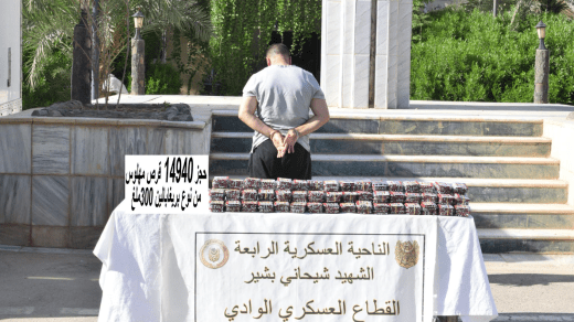وزارة الدفاع: ضبط أزيد من 4 قناطير من الكيف المعالج عبر الحدود مع المغرب