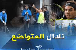 بالصور..نادال يكافح فيضانات مايوركا الإسبانية