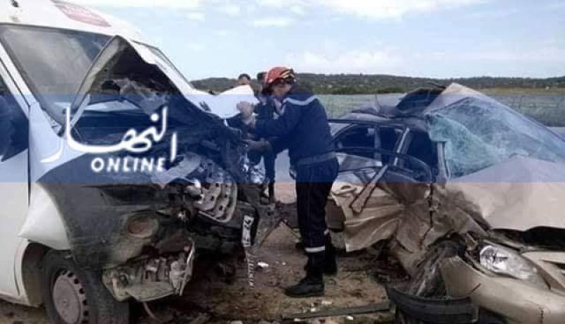 الشلف : 7 جرحى في إصطدام بين سيارتين بالطريق السيّار شرق غرب