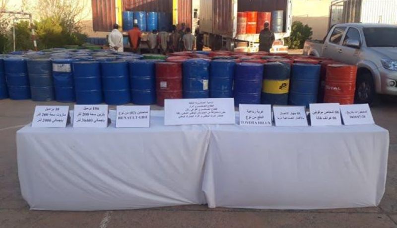 جمارك.. حجز 38400 لتر من البنزين والمازوت في رقان