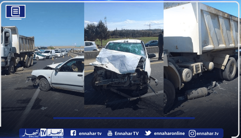الشلف: 6 جرحى في حادث مرور خطير بالطريق السيار بواد سلي