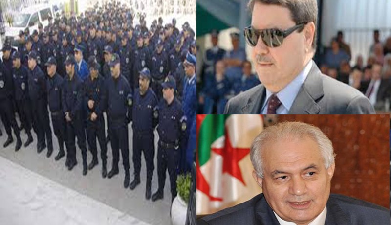 وزير الداخلية مع اللواء هامل في لقاء الان مع المحتجين من عناصر الشرطة