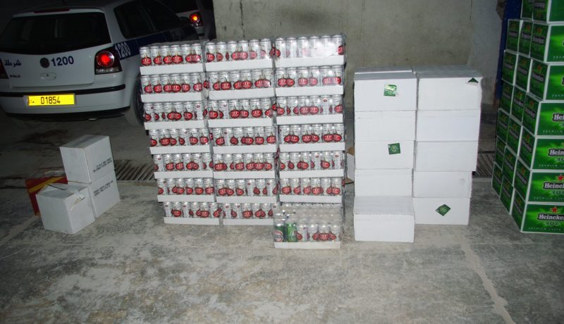 حجز قرابة 2000 قارورة خمر في تيسمسيلت