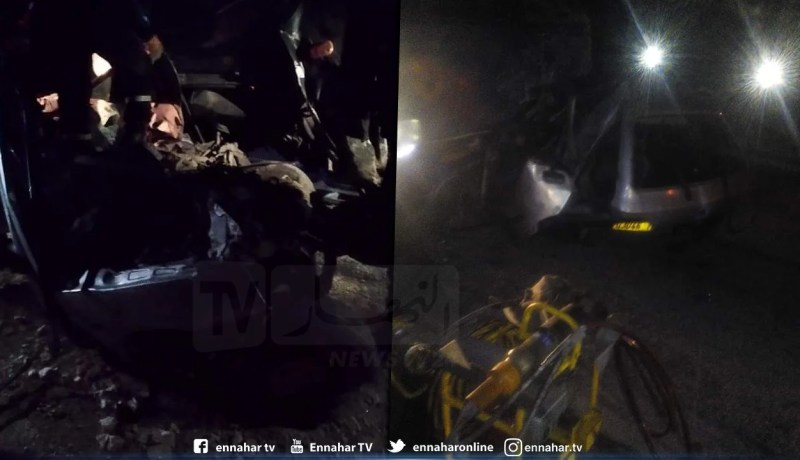 الوادي.. قتيل و 14 جريحا في حادث مرور بين حافلة لنقل المسافرين وسيارة