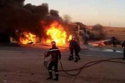 إحتراق حافلة لنقل المسافرين بالأغواط