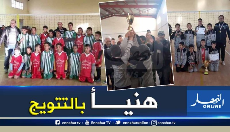 الوادي: إستقبال الابطال لتلاميذ مدرسة الخنساء بعد تتويجهم بالكأس الوطنية لكرة الطائرة