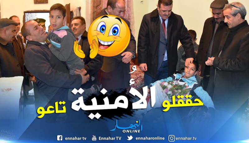 بالصور.. والي قالمة يلبي رغبة الطفل “حمادة”