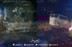 بالصور.. 7 جرحى في حادث اصطدام حافلة لنقل المسافرين بجِمال وسيارة في غرداية