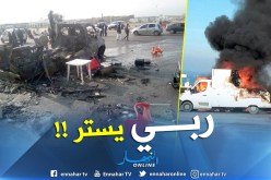 بالصور.. احتراق مطعم متنقل بجامعة مستغانم