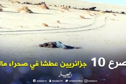 مصرع 10 جزائريين عطشا في منطقة “فم أوغالن” بصحراء مالي 