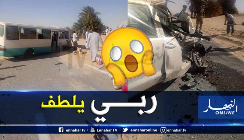 أدرار : 5 جرحى في حادث اصطدام بين حافلة وسيارة