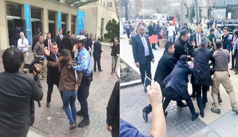 الأمن في واشنطن يطرد فريق حماية أردوغان بعد اعتدائهم على صحافيين