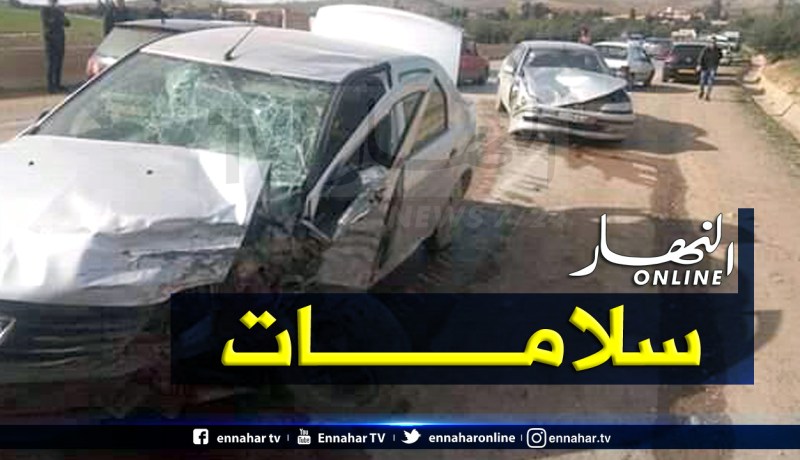 بالصور.. حادث مرور يُخلّف أربعة جرحى في الشلف