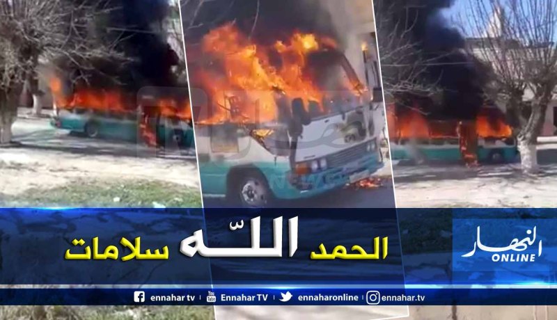 قابض يضرم النار في حافلة بملاكو بتيارت