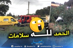 بالفيديو والصور.. إصابة 15 شخصا في إنحراف حافلة لنقل المسافرين بمعالمة في العاصمة
