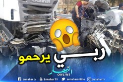بالصور .. وفاة شخص في اصطدام سيارة بشاحنة ذات مقطورة في سعيدة