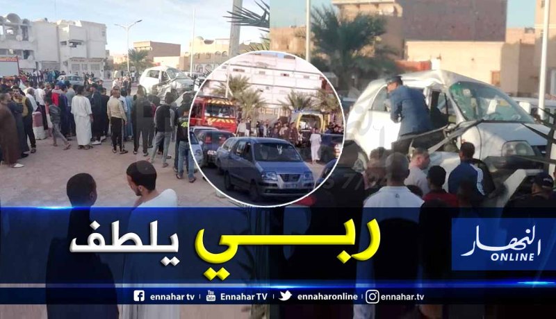 بالصور.. 7 جرحى في اصطدام دراجة نارية بسيارة في الوادي