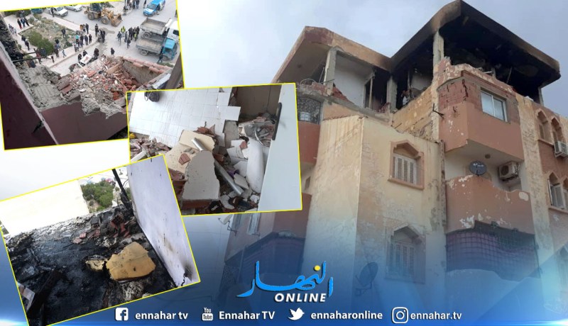 بالصور .. إصابة إمرأة بحروق إثر حريق شقة في حي سكانسكا بتبسة