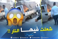 بالفيديو.. احتراق مركبة تجارية بسيدي راشد في تيبازة