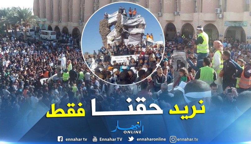 بالفيديو.. سكان ورقلة يعطون درسا آخرا في طريقة الإحتجاج