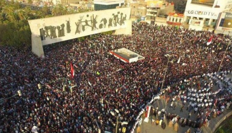 مئات العراقيين يتظاهرون رفضا لاستفتاء إقليم كردستان بديالى
