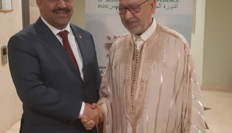 شنين يتحادث مع الغنوشي