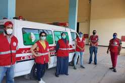 فرقة من مسعفي الهلال الأحمر الجزائر في طريقها إلى ميلة