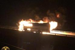 السعودية : وفاة 30 معتمرا وإصابة 5 أخرين في إحتراق حافلة بين مكة والمدينة