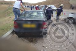 سطيف: إصابة 3 أشخاص في تصادم سيارتين
