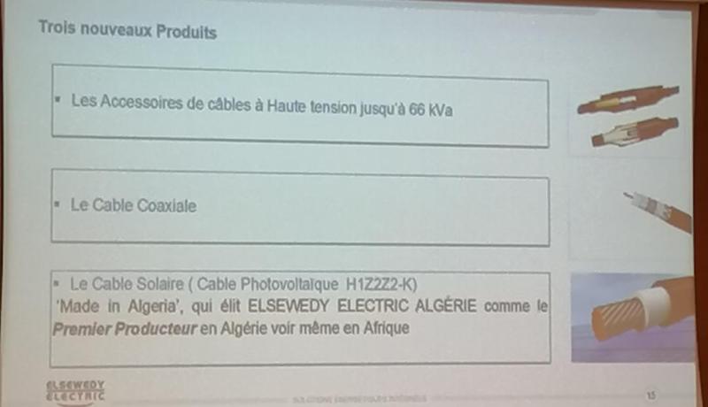 شركة السويدي إلكتريك الجزائر تنتج 3 أنواع جديدة من الكوابل والإكسسوارات